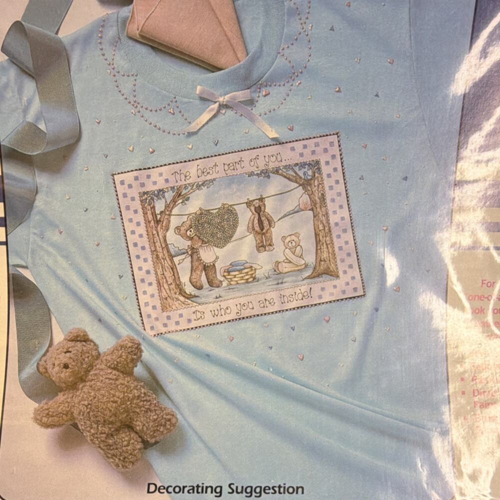 Set of 2 Iron-On Transfer 57992 Animals & Insects Teddy Bear Design Full Color - Picture 2 of 4